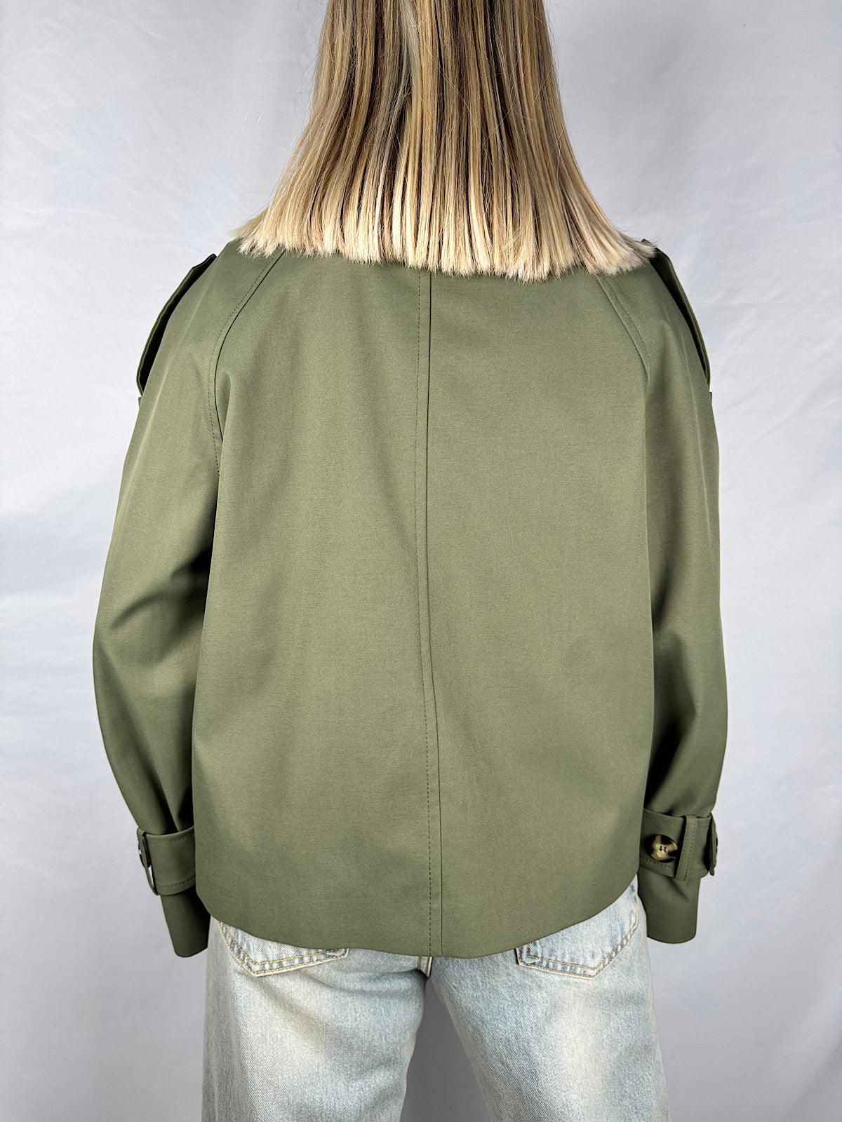 Trench Corto Verde Militare Vicolo
