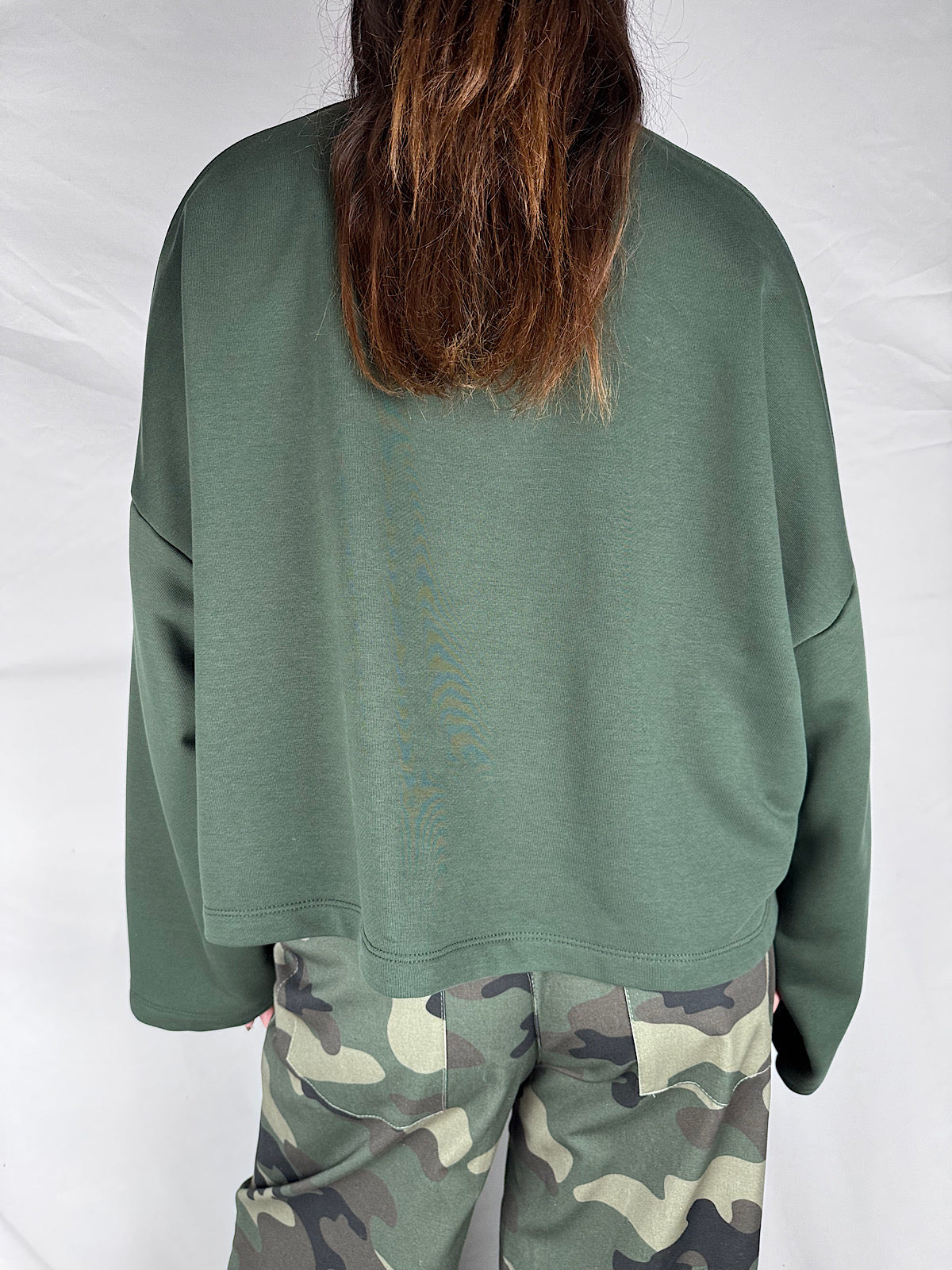 Felpa con Maniche Drappeggiate Vicolo Militare