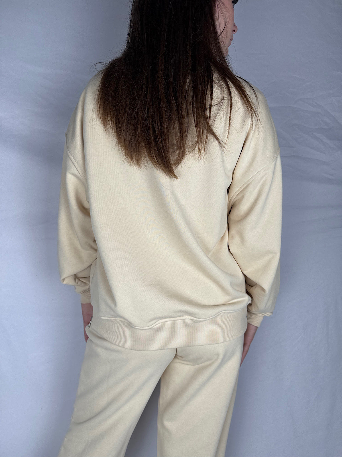 Felpa con Spacchi Zip Vicolo Burro