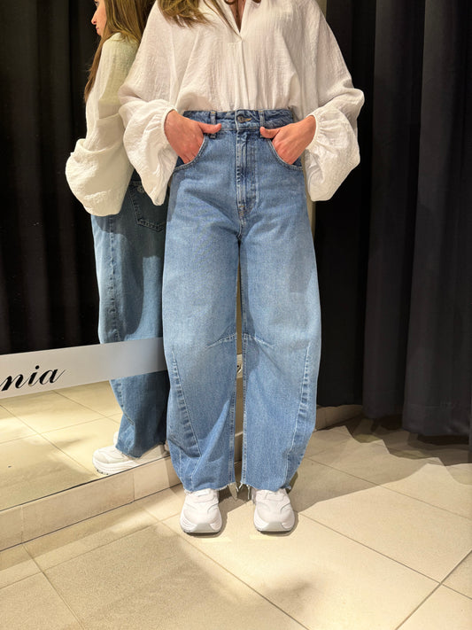 Jeans Barbara Ballon Denim Medio