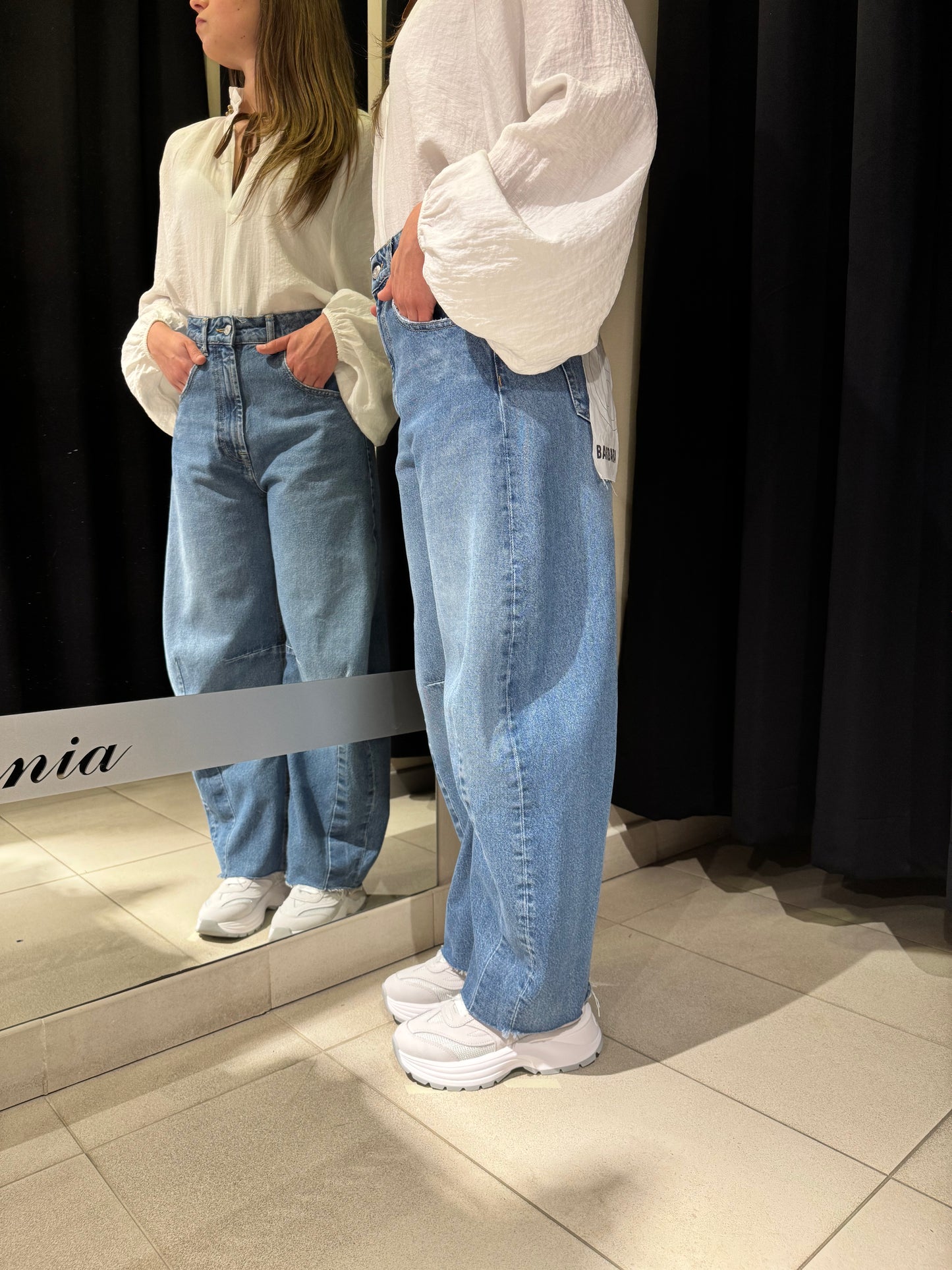 Jeans Barbara Ballon Denim Medio
