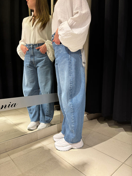 Jeans Barbara Ballon Denim Medio