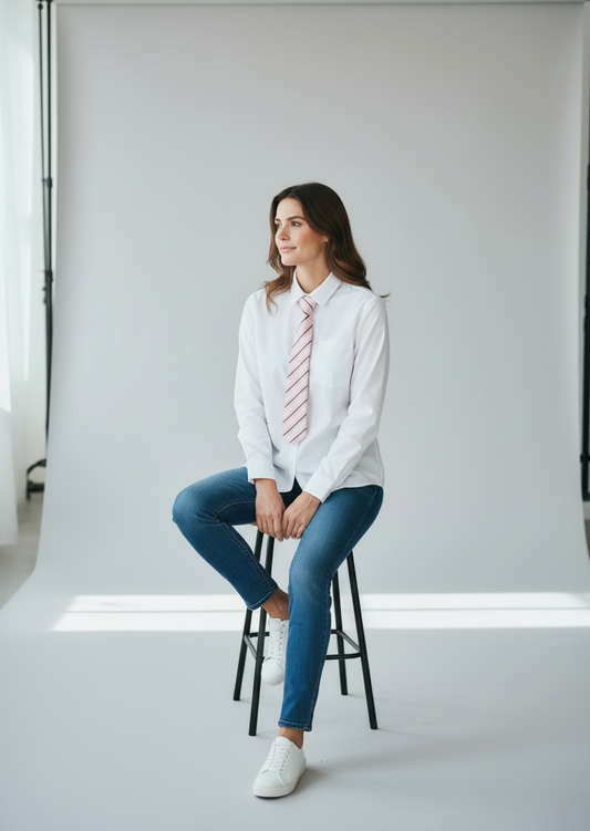 Camicia Over con Cravatta Armonia Bianca