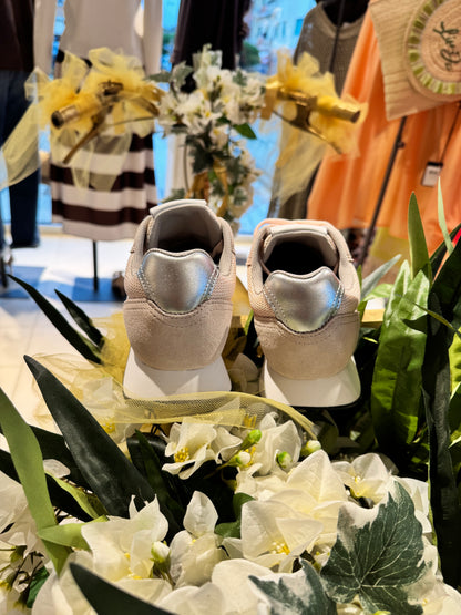 Sneakers In Suede e Brighty Mesh Nude