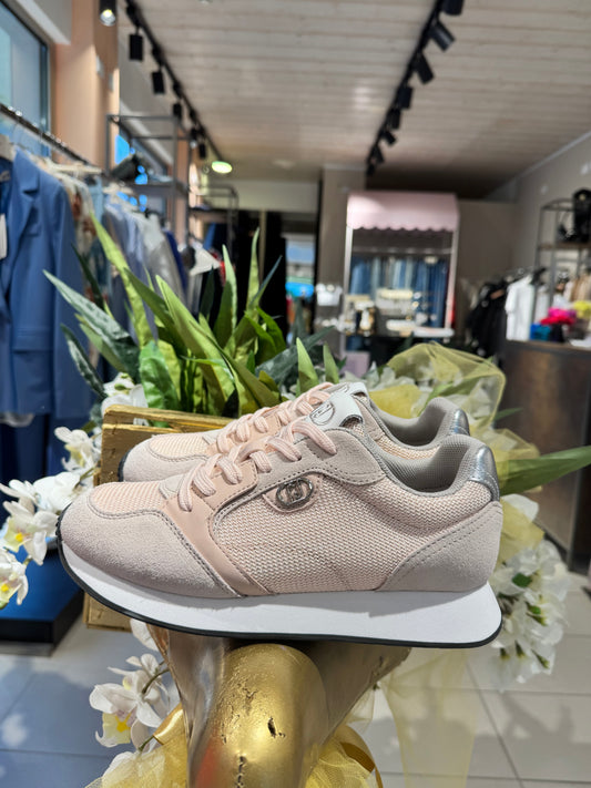 Sneakers In Suede e Brighty Mesh Nude