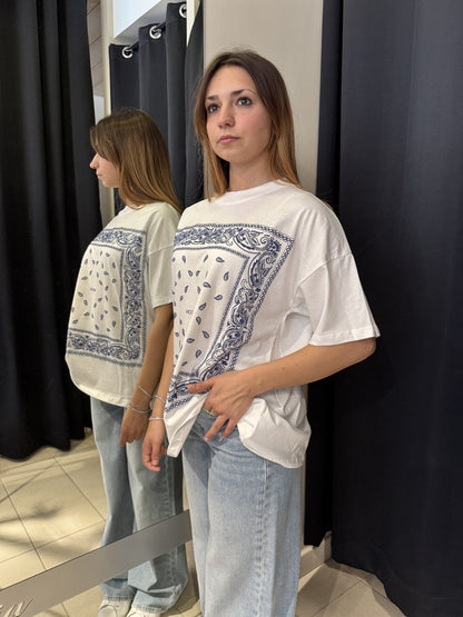 T-Shirt Fantasia Bandana Bianca