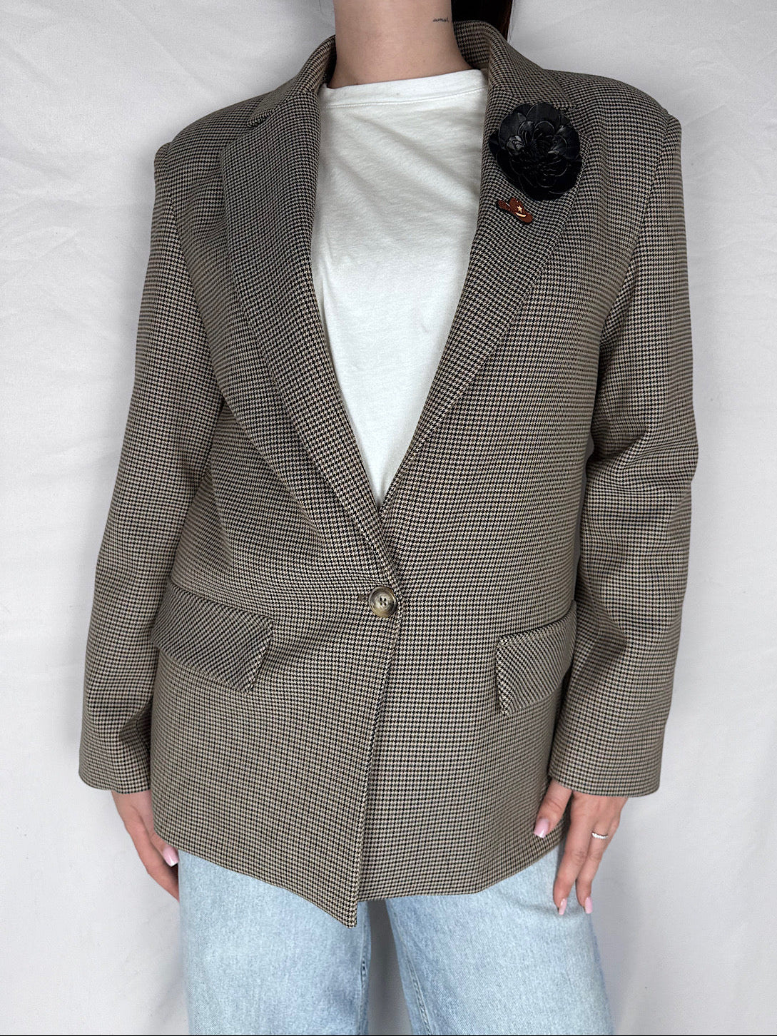 Giacca Principe di Galles Vicolo Beige