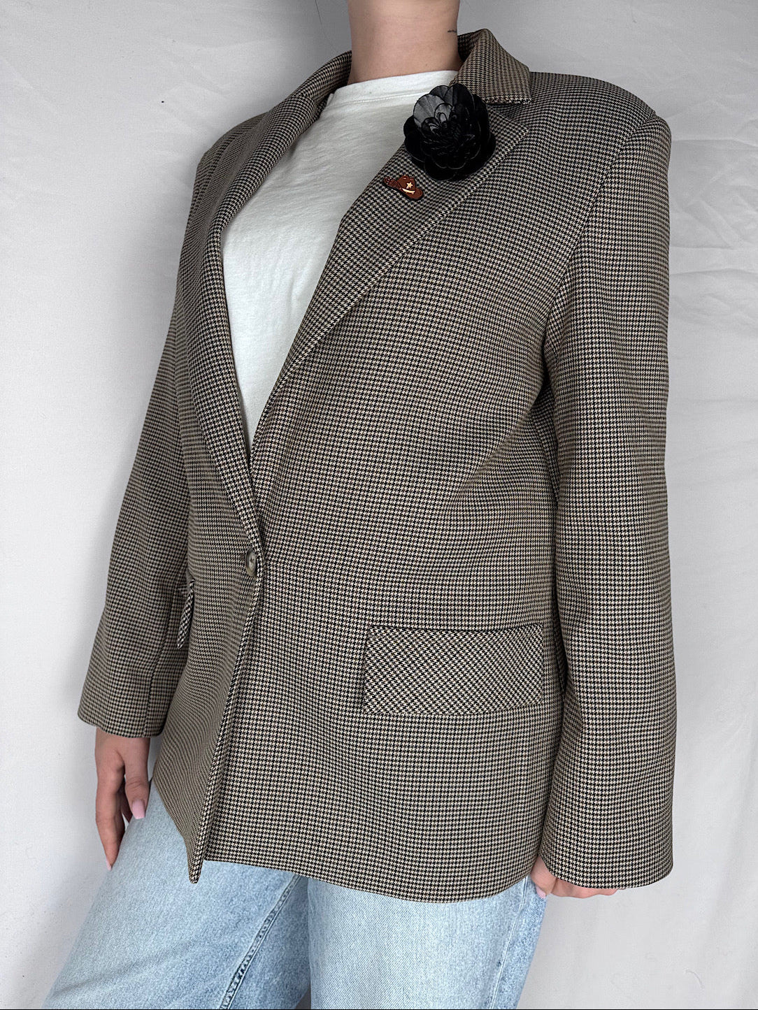Giacca Principe di Galles Vicolo Beige