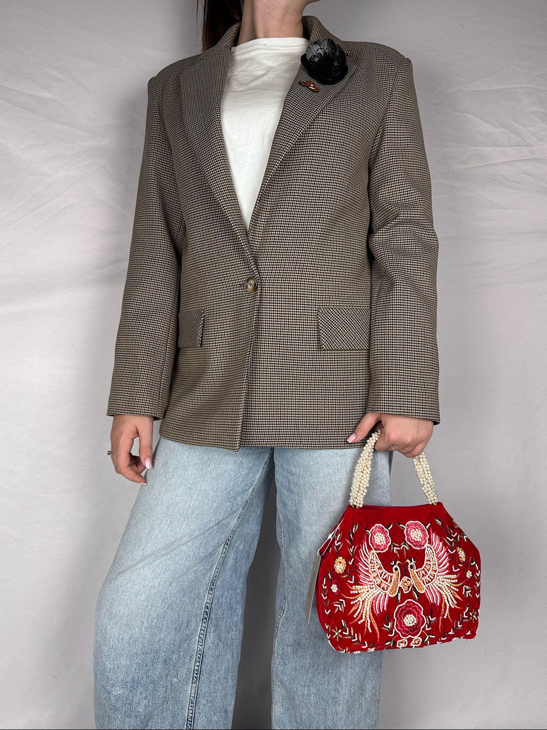 Giacca Principe di Galles Vicolo Beige
