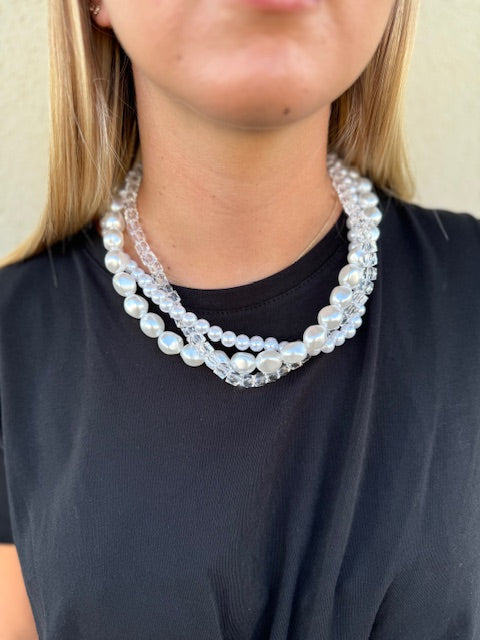 Collana Girocollo Torchon Perle