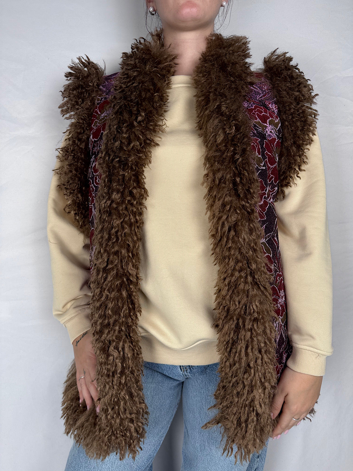 Gilet Reversibile Mongolia Lumina Fantasia Floreale Viola