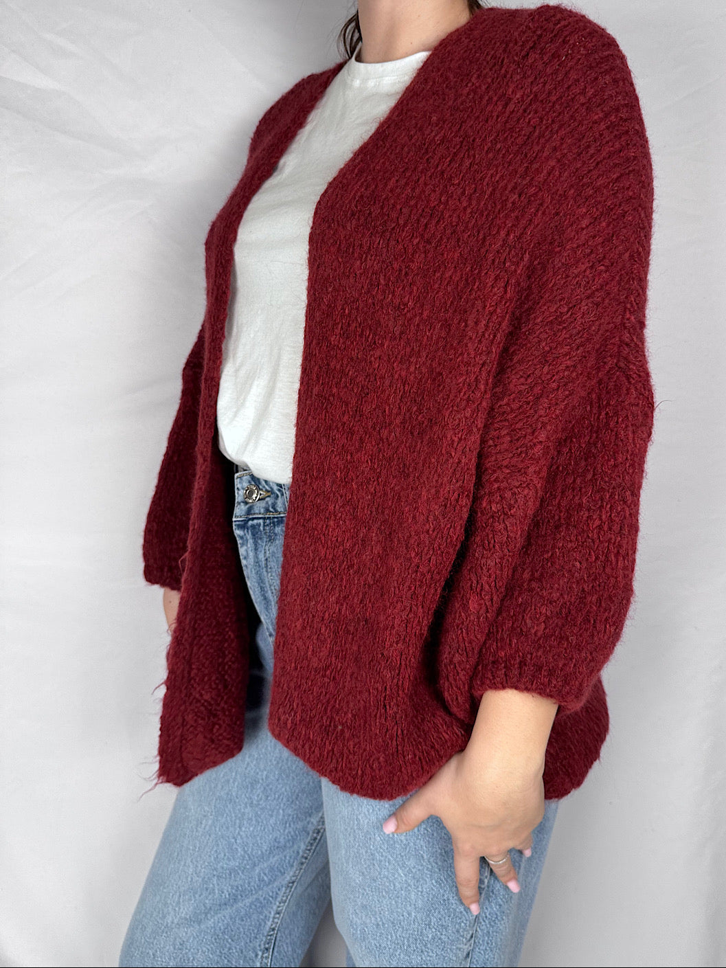 Cardigan Aperto Armonia Bordeaux