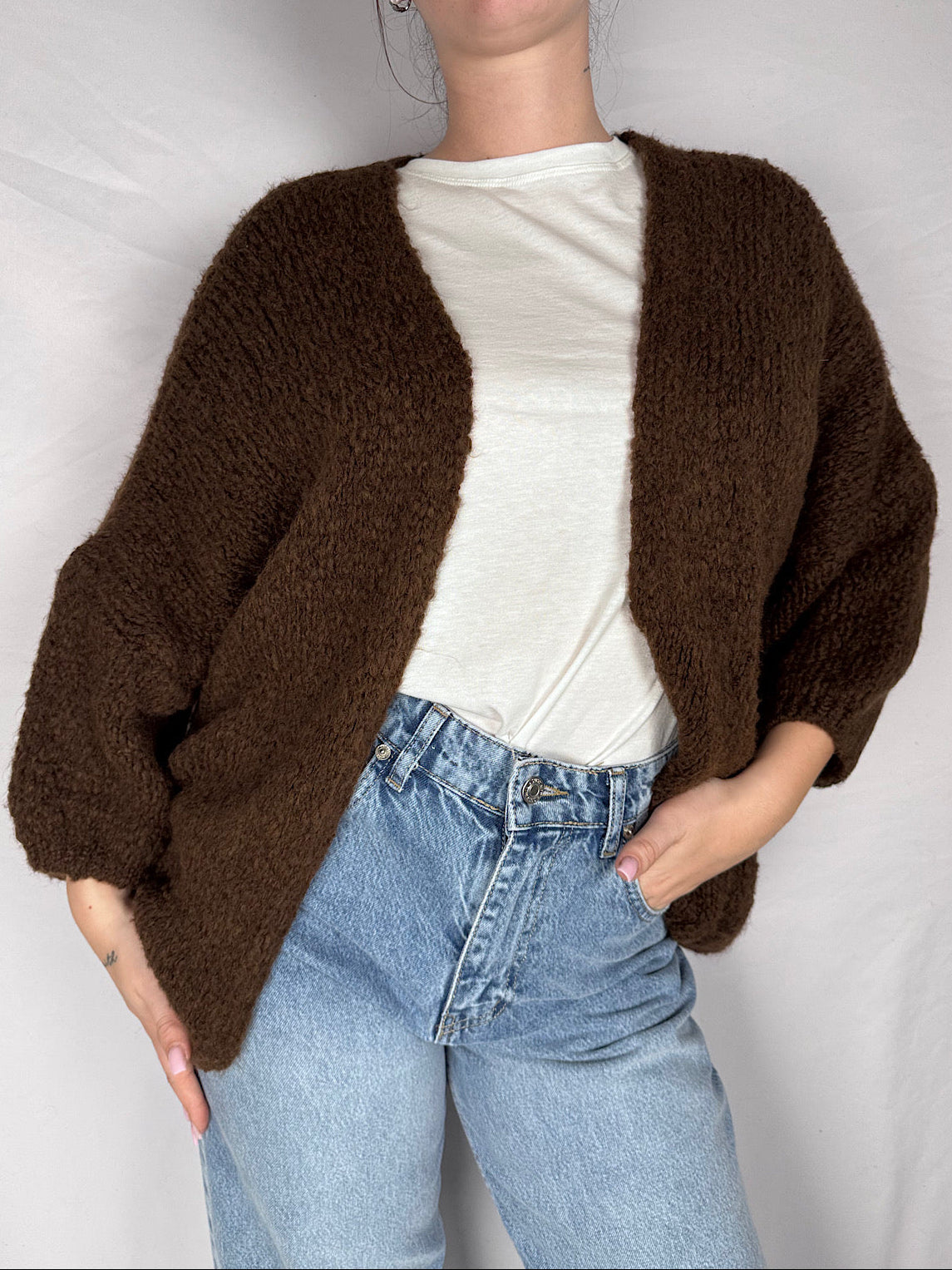 Cardigan Aperto Armonia Moro
