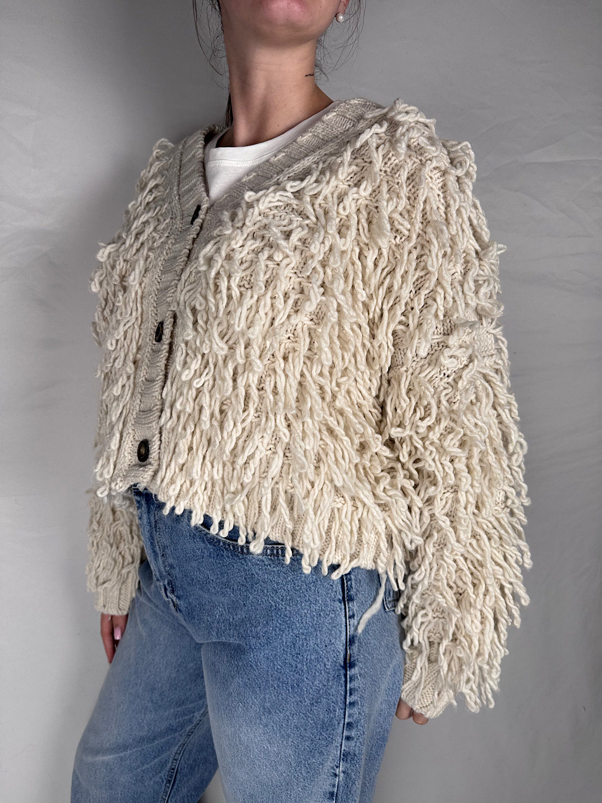 Vicolo Cardigan con Frange Vicolo Burro
