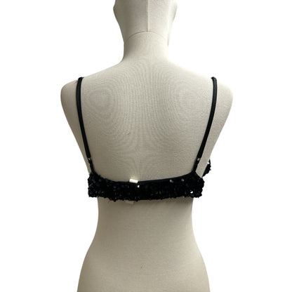 Top Paillettes Nero