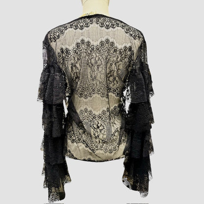 Camicia Rouches Pizzo
