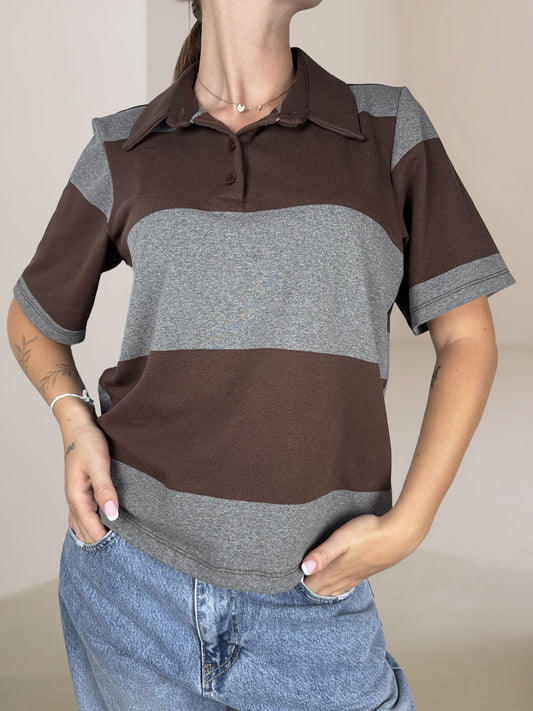 Polo Righe Vicolo Moro/Grigio