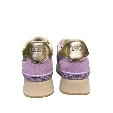 Sneakers lilla platform in brighty mesh