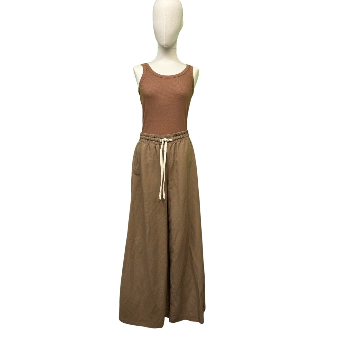Pantalone lino palazzo