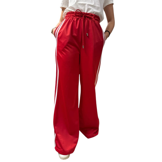 Pantalone Rosso Bande Laterali Palazzo