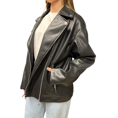 Chiodo Eco Pelle Nero