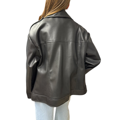 Chiodo Eco Pelle Nero