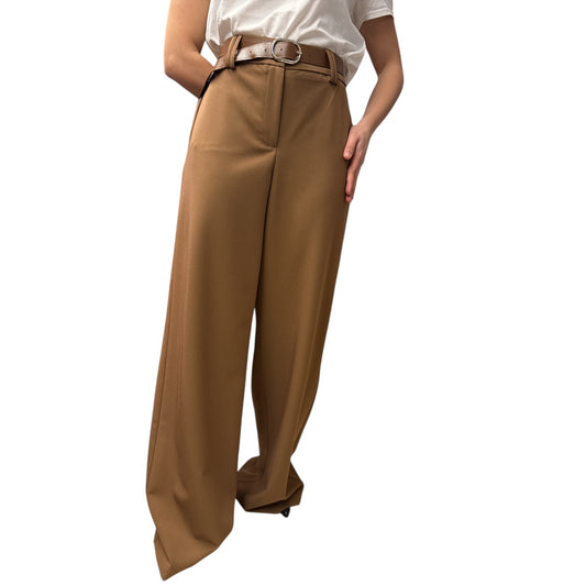 Pantalone Palazzo Con Cintura Marrone