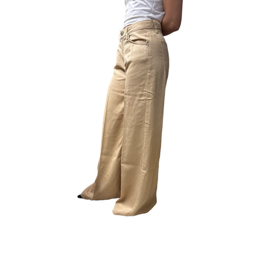 Jeans Madison Con Piega Beige