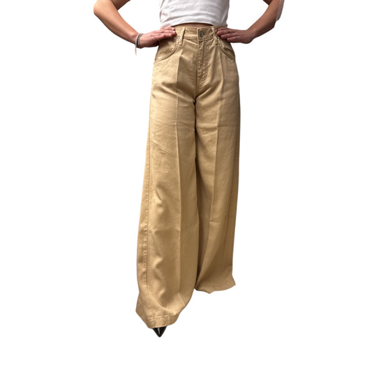 Jeans Madison Con Piega Beige