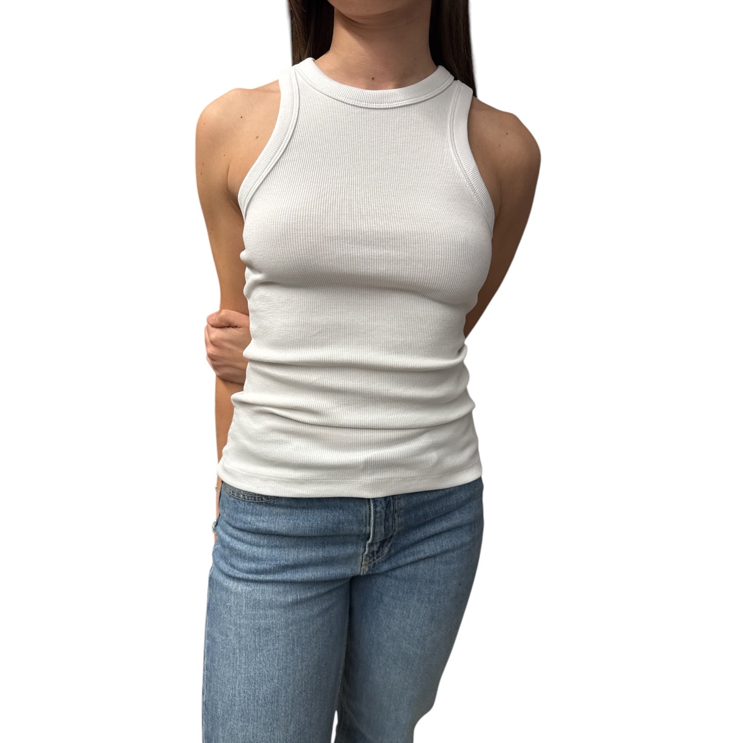 Canotta Vogatore JJXX A Costine Bianca