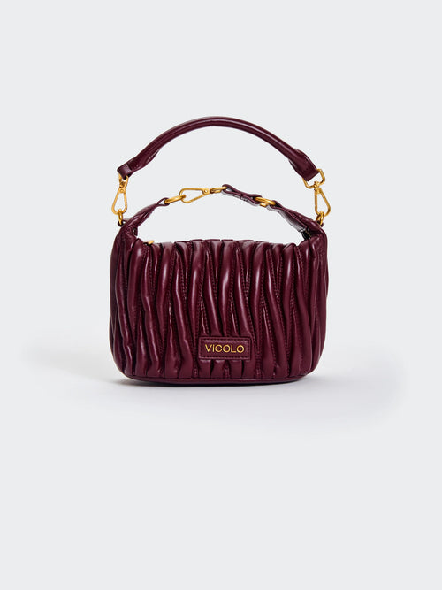 Borsa Hook Ecopelle Trapuntata Puffy Vicolo Melanzana