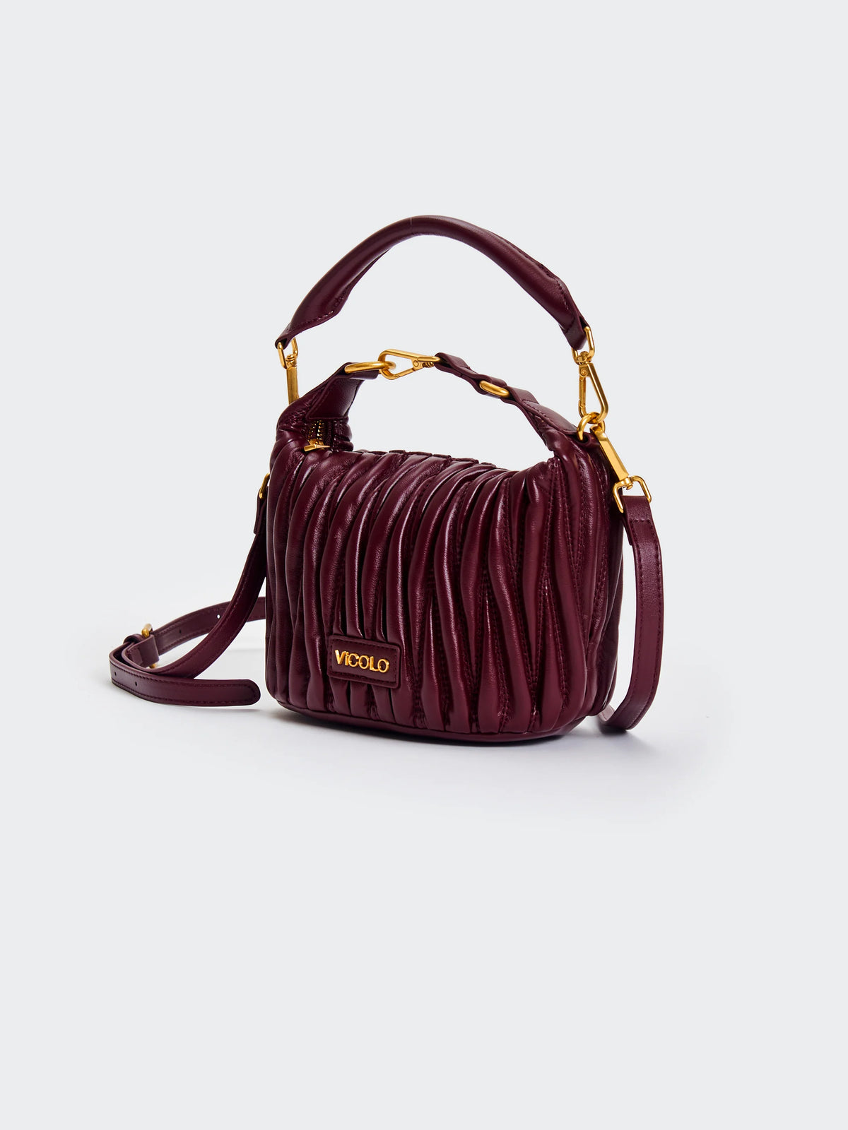 Borsa Hook Ecopelle Trapuntata Puffy Vicolo Melanzana