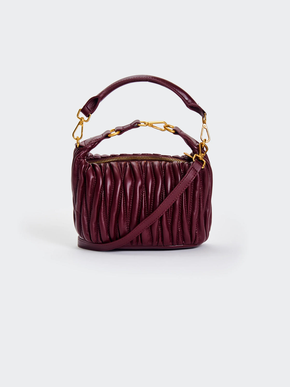 Borsa Hook Ecopelle Trapuntata Puffy Vicolo Melanzana