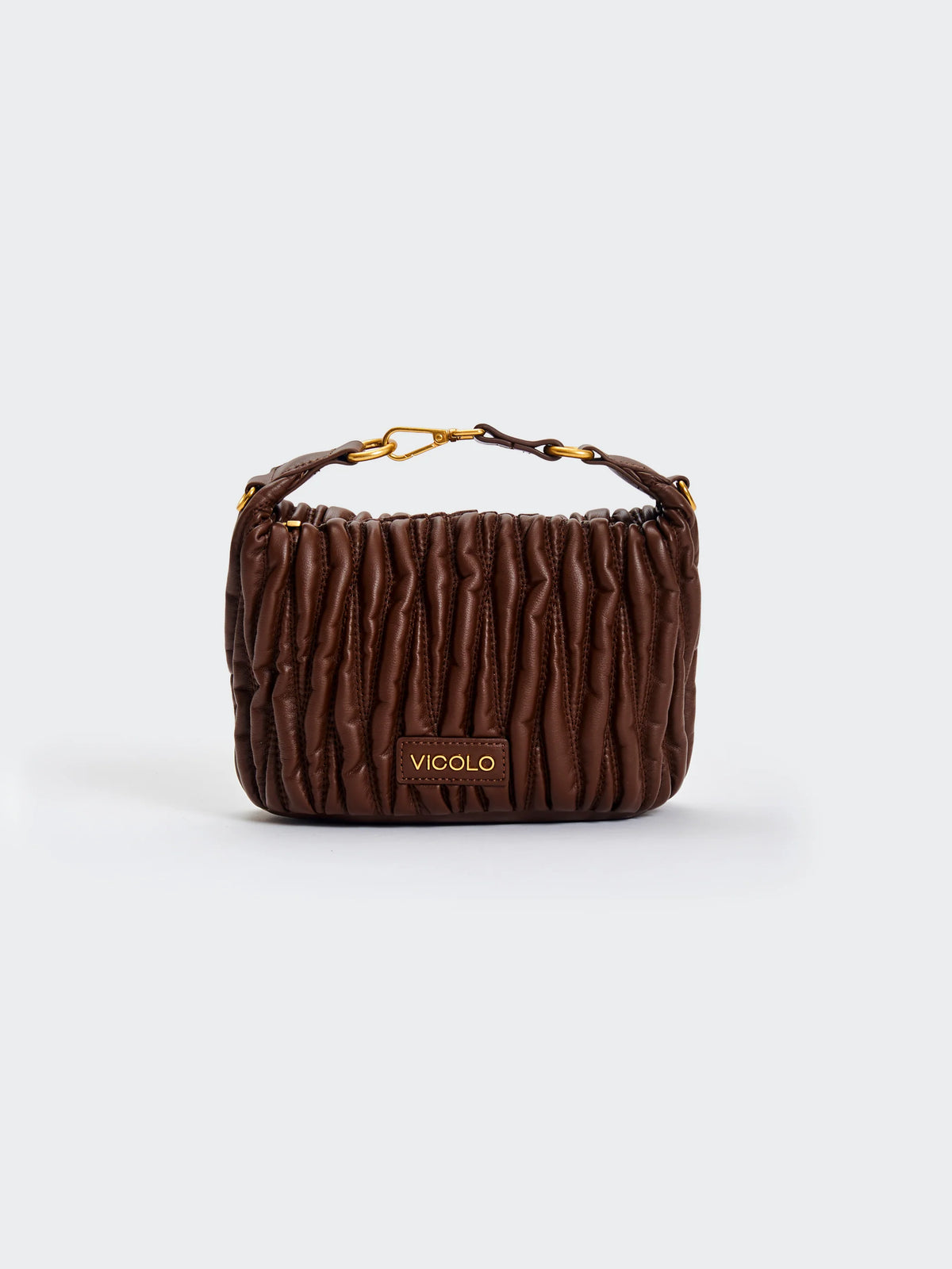 Borsa Hook Ecopelle Trapuntata Puffy Vicolo Moka