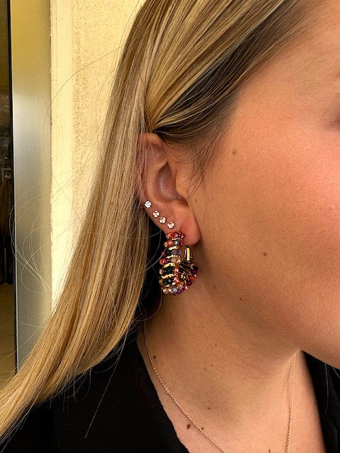 Orecchini a Cerchio Piccolo in Arcobaleno Abbigliamento Armonia