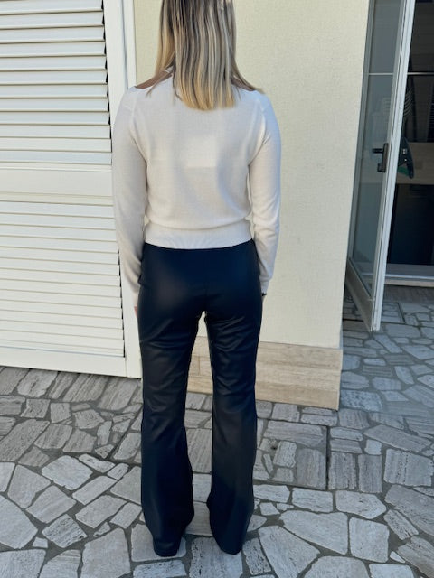 Pantalone Eco Pelle Tensione In
