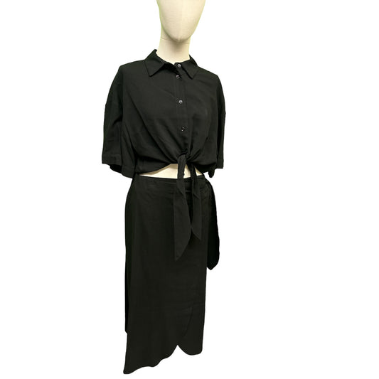 Camicia Crop con Chiusura a Nodo