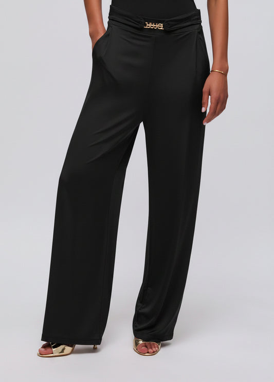 Pantaloni in Jersey Lucido Liu.Jo Nero