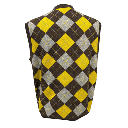 Gilet in Maglia con Rombi Scollo a V