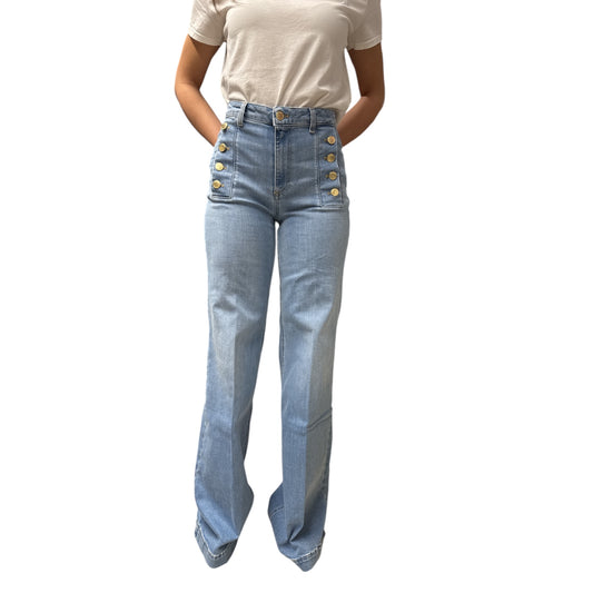 Jeans Giudith Chiaro con Bottoni