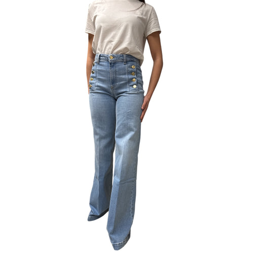 Jeans Giudith Chiaro con Bottoni