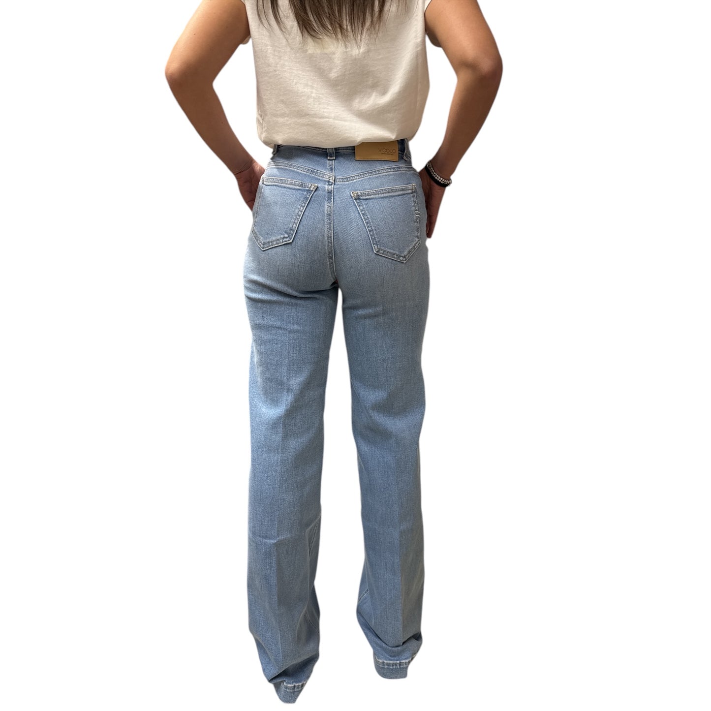 Jeans Giudith Chiaro con Bottoni