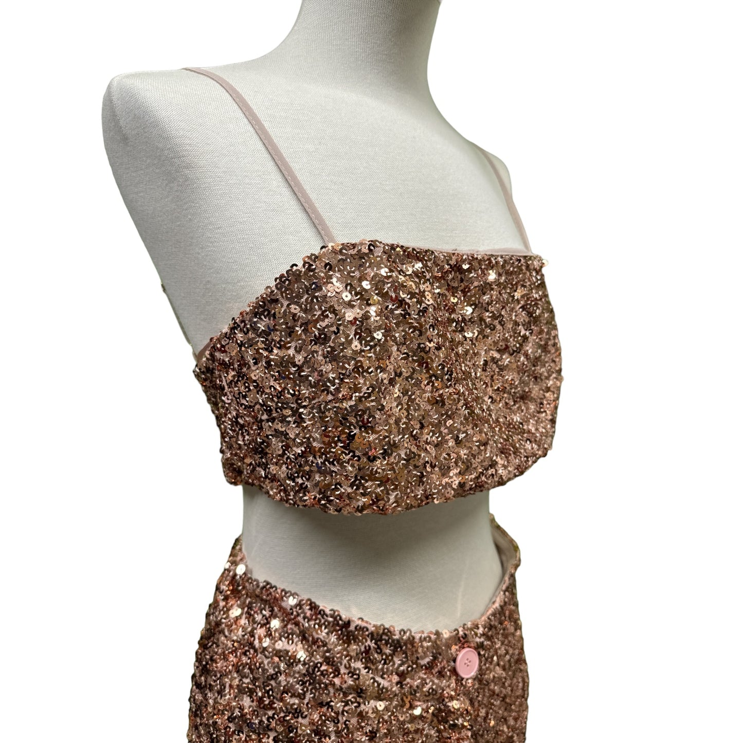 Top Paillettes Cropped