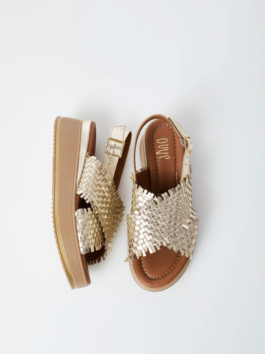 Sandalo Ovyè In Pelle  Gold Tigerlily