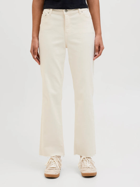 Jeans Slim Straight Mid Waist Burro