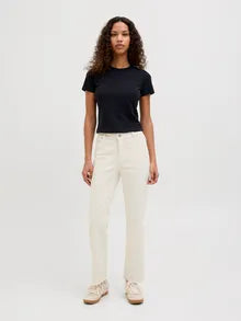 Jeans Slim Straight Mid Waist Burro