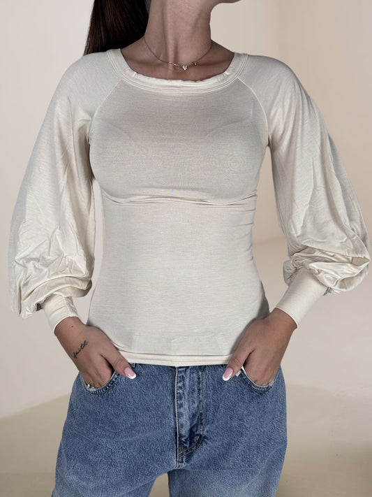 Maglia Maniche Ampie Susy Mix Burro