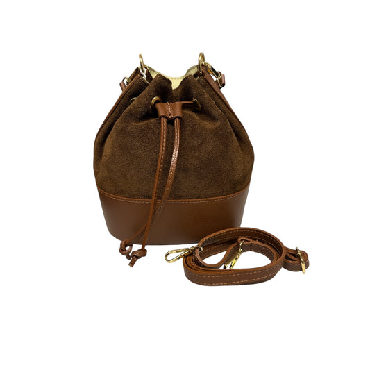 Borsa Secchiello in Suede Abbigliamento Armonia