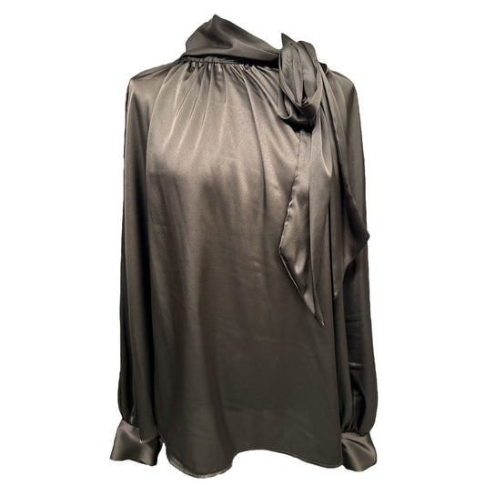 Blusa con Fiocco Begie E Moro
