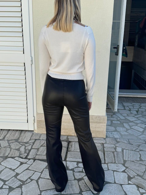 Pantalone Eco Pelle Tensione In